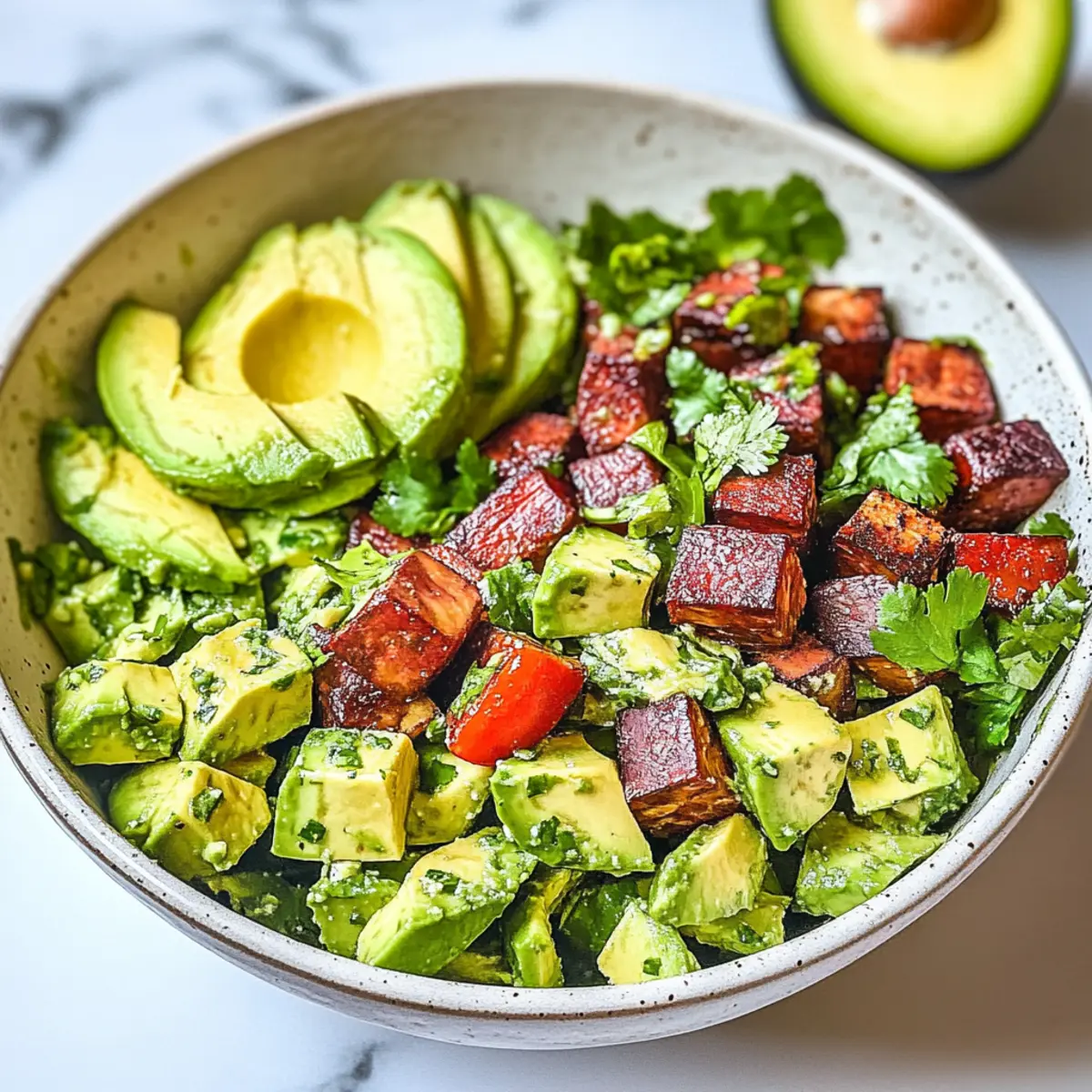 Avocado Salad with Cilantro Lime Dressing