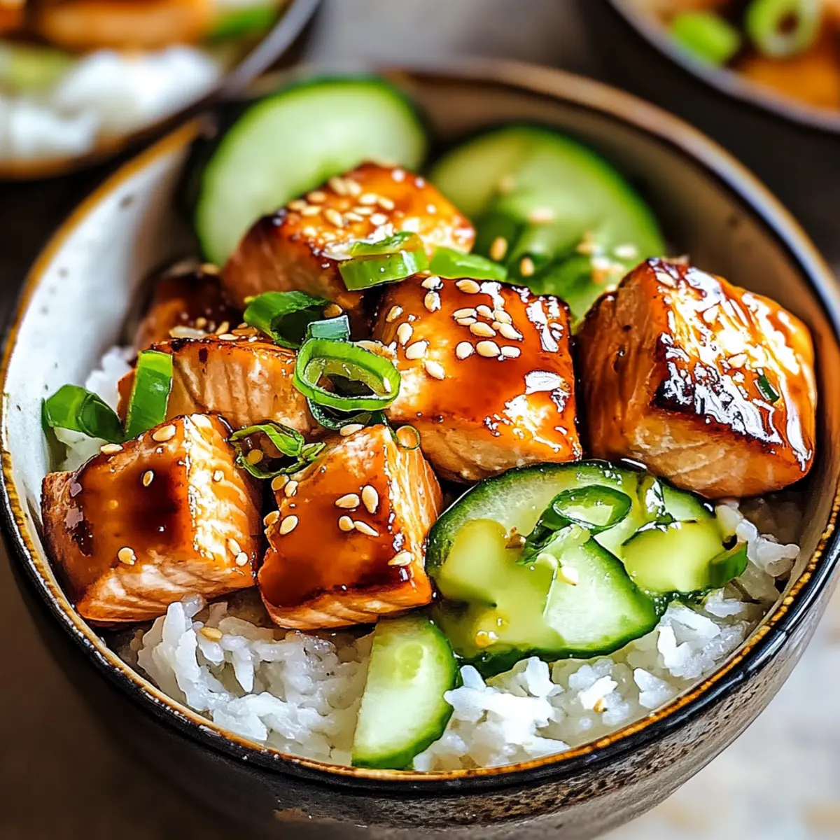 Honey Sriracha Salmon Bowls