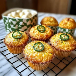 Cheddar Jalapeño Cornbread Muffins