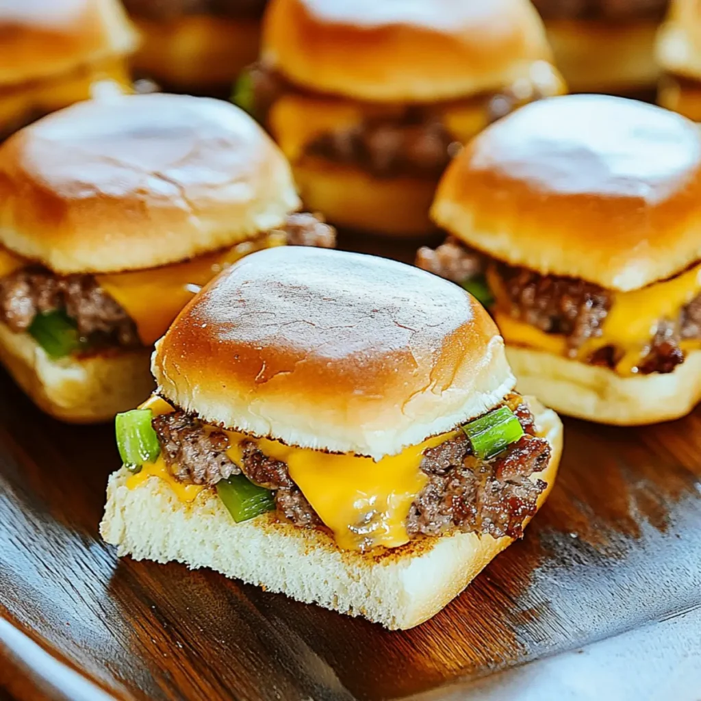Hawaiian Roll Cheeseburger Sliders