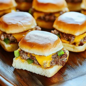 Hawaiian Roll Cheeseburger Sliders