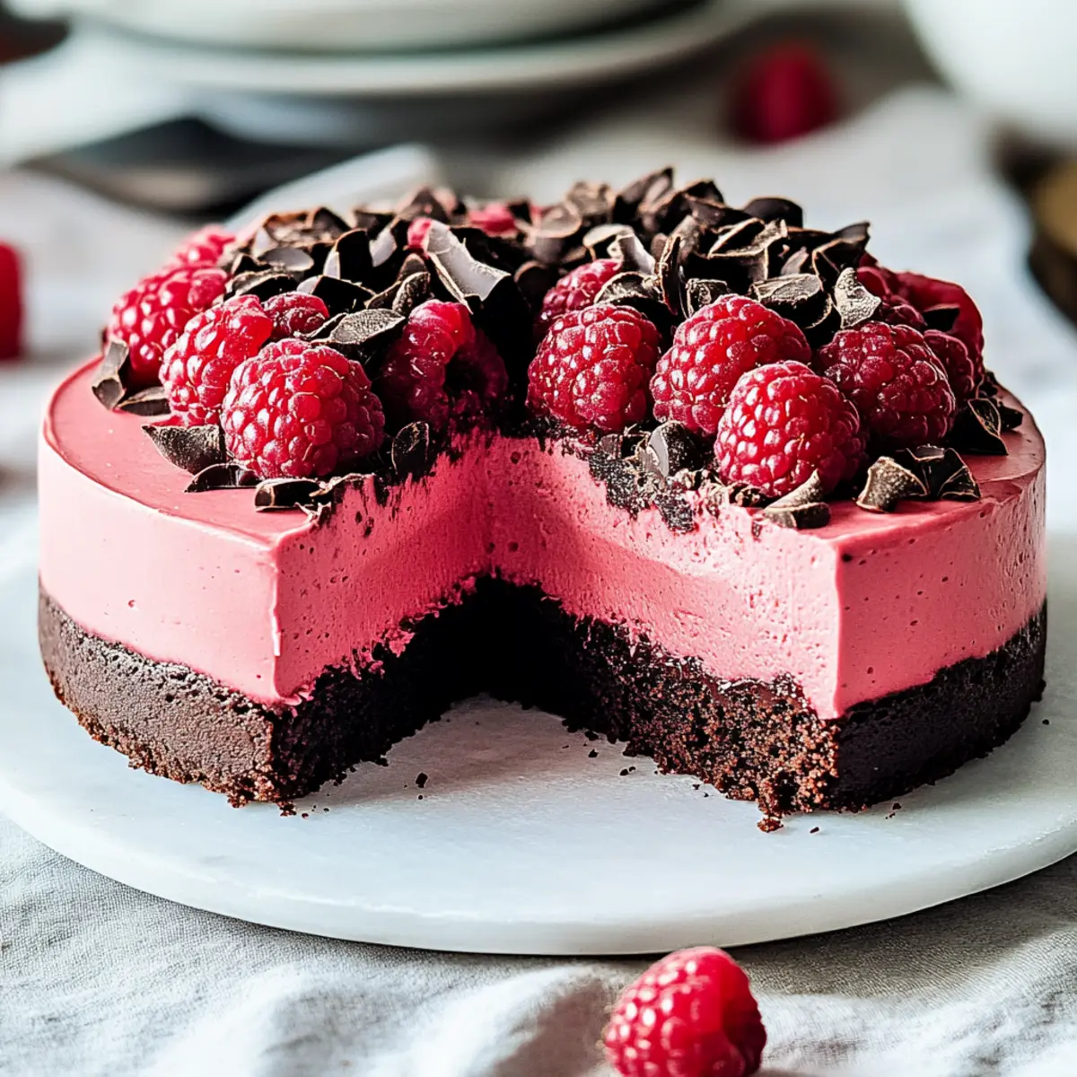 Chocolate Raspberry Mousse Cake