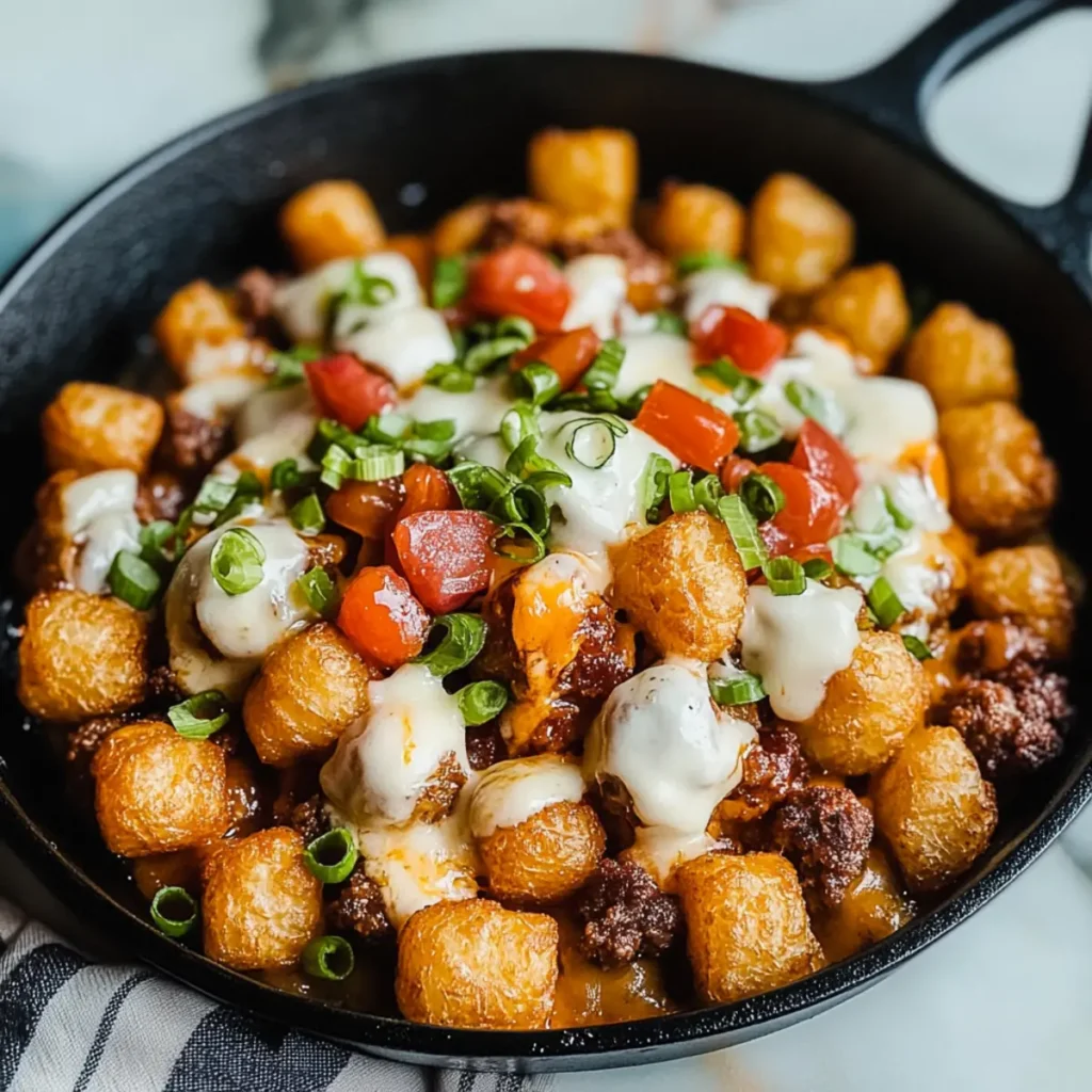 Cheeseburger Tater Tot Skillet