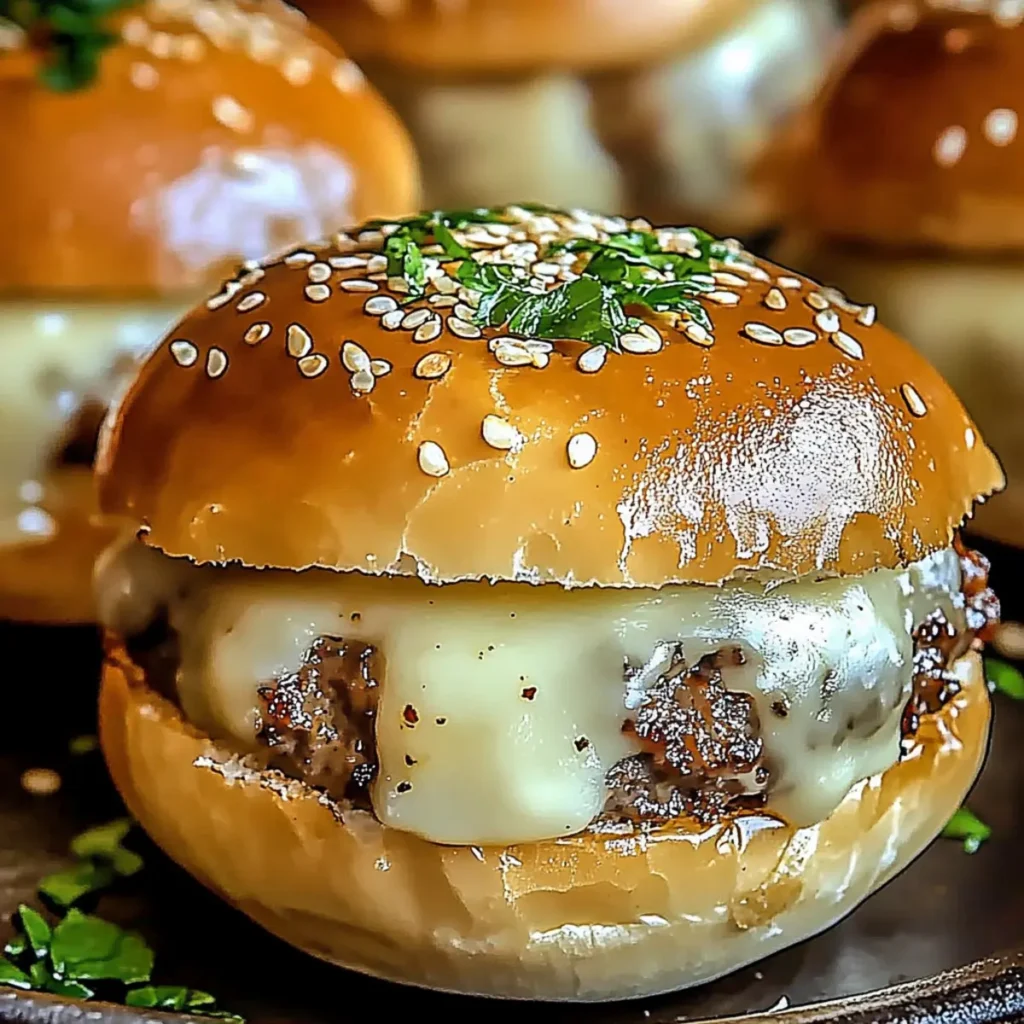 Garlic Parmesan Cheeseburger Bombs