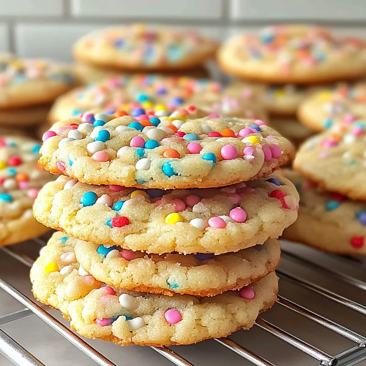 Deliciously Chewy Confetti Cookies