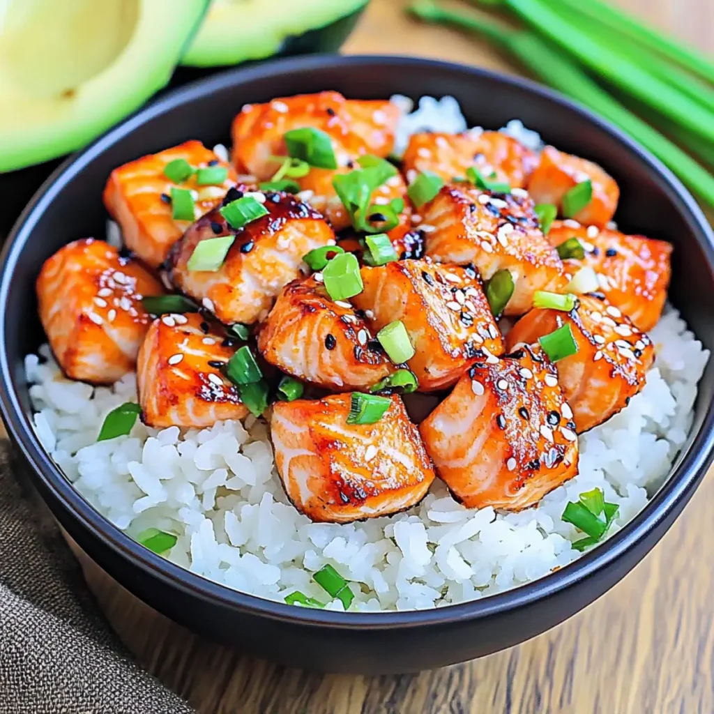 Crispy Bang Bang Salmon Bite Bowls