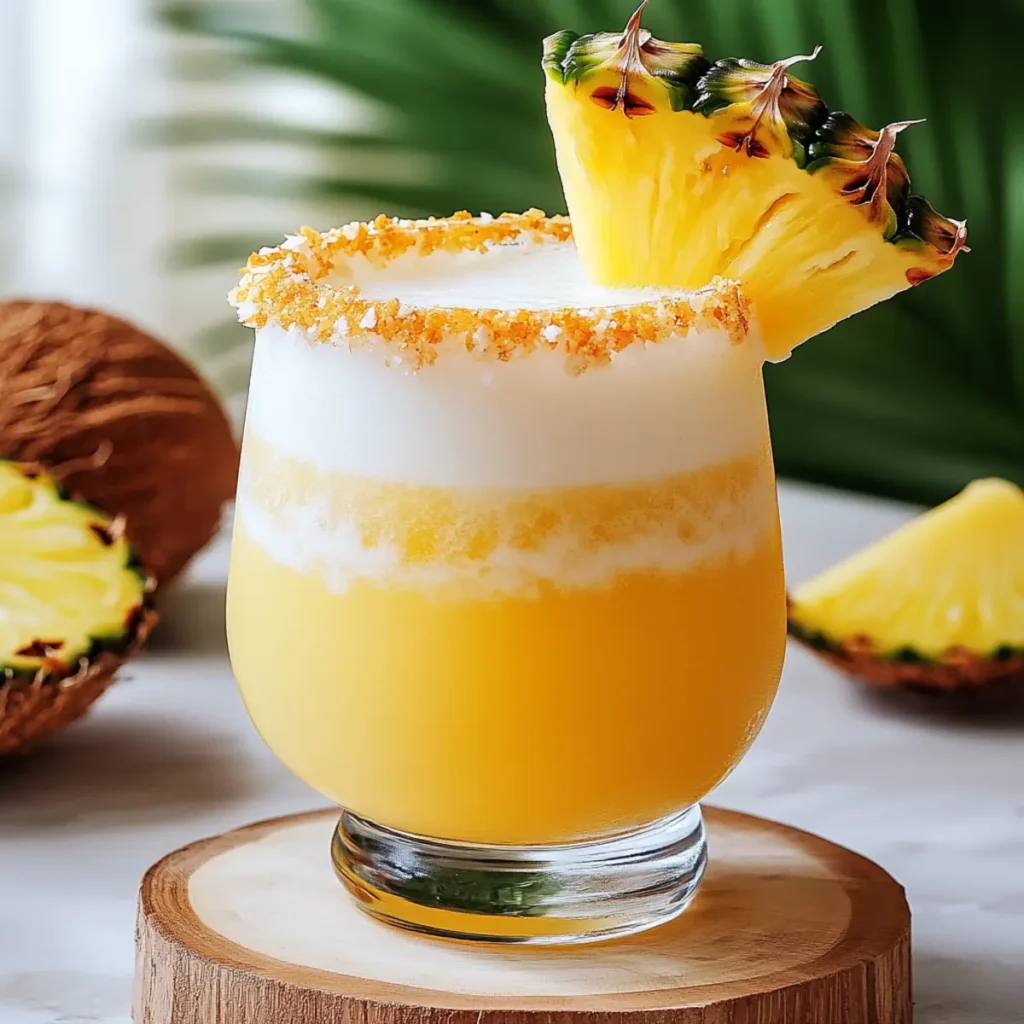 Orange, Pineapple & Coconut Mocktail